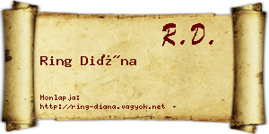 Ring Diána névjegykártya
